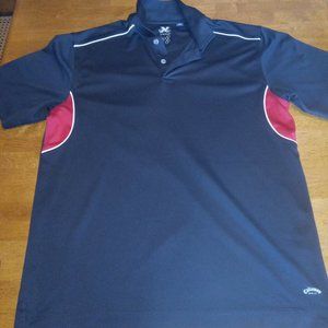 Callaway Men's golf polo size XL red and black with white logos very nice